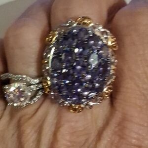 Elegant Purple and Gold Women's Ring